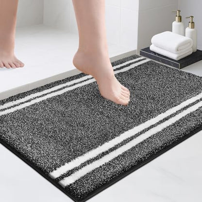 PURRUGS Bathroom Rug, Bath Mat, 20" x 30", Charcoal