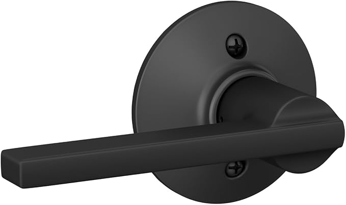Schlage F170 LAT 622 Latitude Single Dummy Door Lever, Matte Black