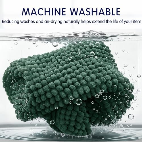 SUBRTEX Bathroom Rugs, 24" x 36" Chenille Bath Rug Soft Short Plush Bath Mat Soft Shower Mat Water Absorbent Shower Mat Quick Dry Machine Washable, Celadon