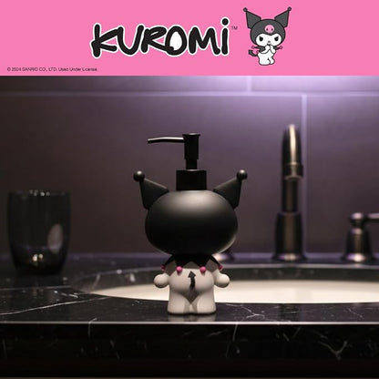 Sanrio Kuromi Soap/Lotion/Hand Sanitizer Resin Pump Dispenser, 13 Ounces, (Officially Licensed Product) by Franco