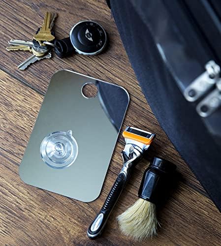 Shave Well Travel Anti-Fog Shaving Mirror with Reusable Suction