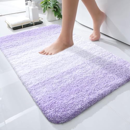 OLANLY Small Bathroom Rugs 28x18, Extra Soft Absorbent Microfiber Bath Rugs