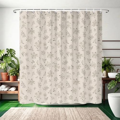 Vintage French Cottagecore Floral Shower Curtain 72x72 Inches