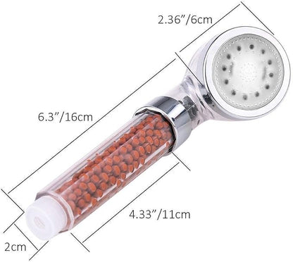 PRUGNA LED Shower Head with Hose and Shower Arm Bracket, High-Pressure Filter Handheld Shower for Repair Dry Skin and Hair Loss - 7 Colors Change Cyclically