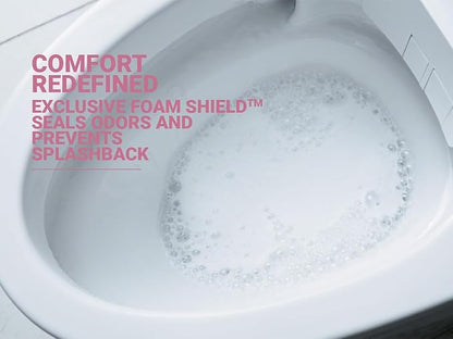BidetKing Throne Smart Toilet Bidet Combination | Powerful Dual Flush | ADA Chair Height | Automatic Lid and Seat | DirectDry | Foam Shield | Endless Warm Water | 3 Year Warranty