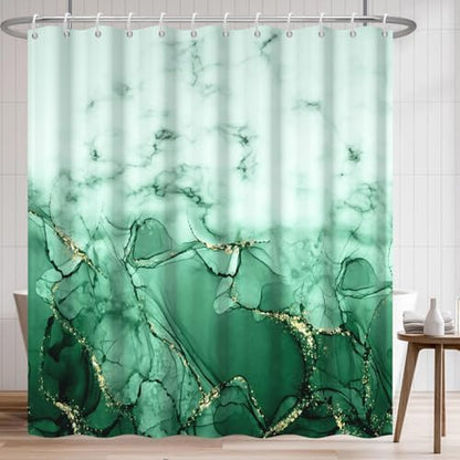 Green Extra Long Waterproof Shower Curtain 72x96 inches