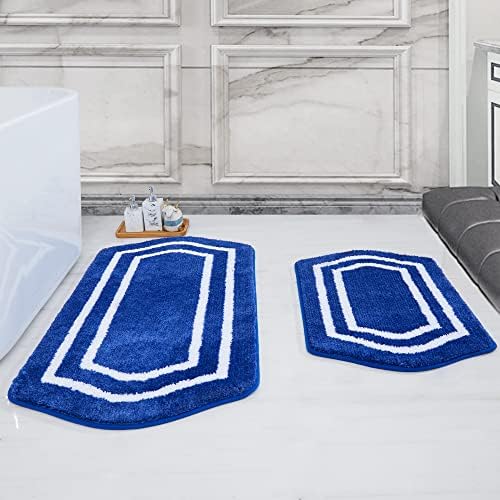 COSY HOMEER Non-Slip Bath Mats Extra Thick Absorbent Plush Washable