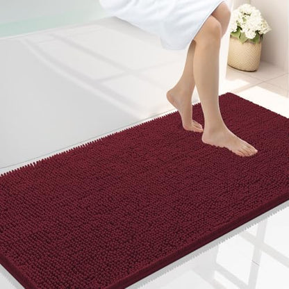 Smiry Bathroom Rugs 44X24, Luxury Chenille Extra Soft Absorbent Bath Mat