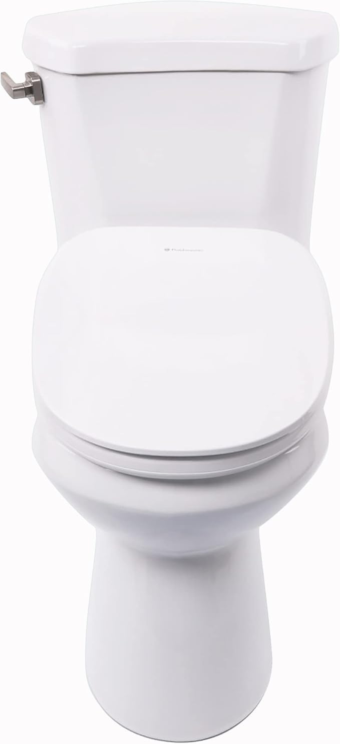 By Fluidmaster 9500E-001 Electronic Bidet Heated Toilet Seat with Warm Water and Air Dryer, Deodorizer, Easy Install, Elongated, White