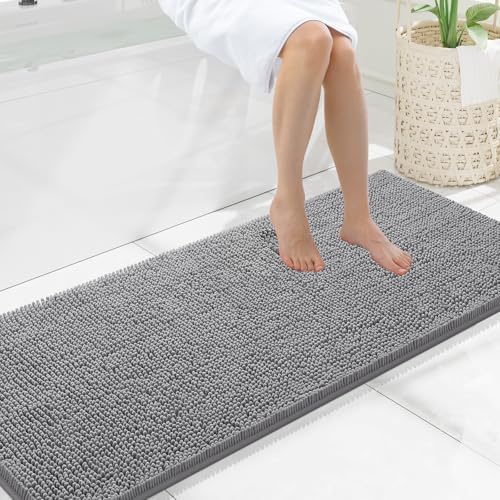 Smiry Bathroom Rugs 59X20, Luxury Chenille Extra Soft Absorbent Bath Mat