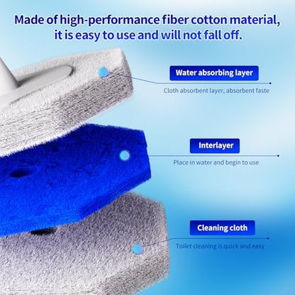 Disposable Toilet Brush,Toilet Bowl Cleaner,Wall Mounted Toilet Bowl Brush with 36 Refills for Deep Toilet Cleaning,Toilet Brush and Holder Set for Hygienic Bathroom Maintenance(White)