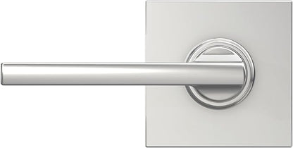 Schlage F10 LAT 625 COL Latitude Lever with Collins Trim Hall & Closet Passage Door Lock, Bright Chrome