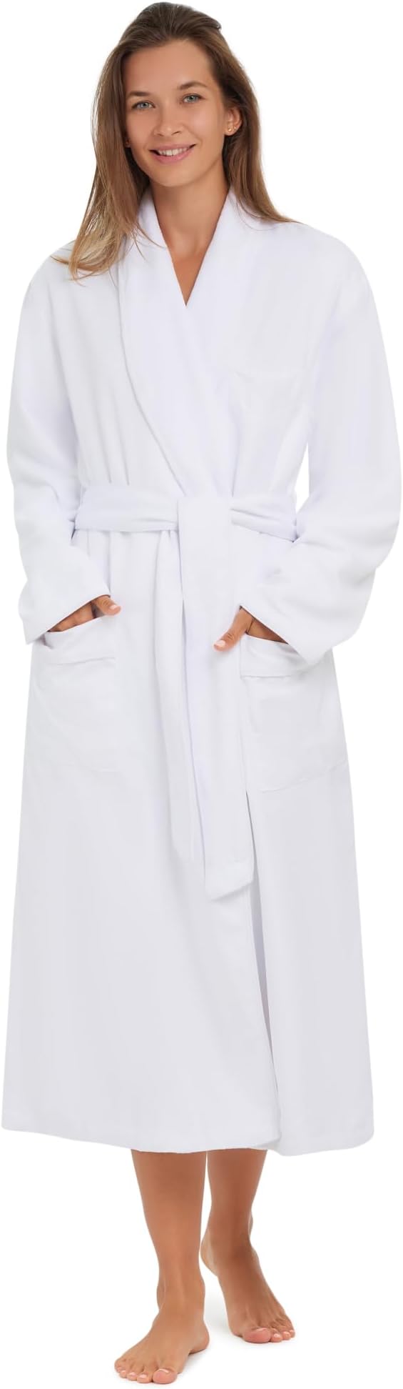 MONARCH Unisex Plush Lined Microfiber Bath Robe - Soft Shell with Polyester Lining, Resort-Grade Hotel & Spa Robe with Pocket