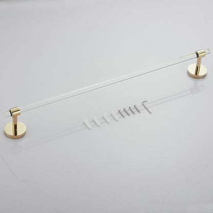 Acrylic Gold Towel Bar Towel Rack 16 inch for Bathroom,Wall Mounted Towel Holder Towel Hanger Modern SHUNLI
