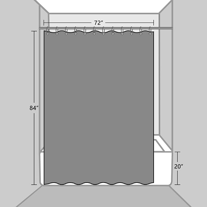 EurCross 72 x 84 inch Extra Long Clear Shower Curtain Liner with Geometric 3D Pattern, Heavy Duty EVA Plastic Waterpoof Curtains Liner for Bathroom,3 Bottom Magnets