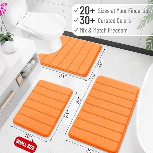 OLANLY Memory Foam Large Bath Mat 40x32, Super Soft Absorbent Bathroom Rugs