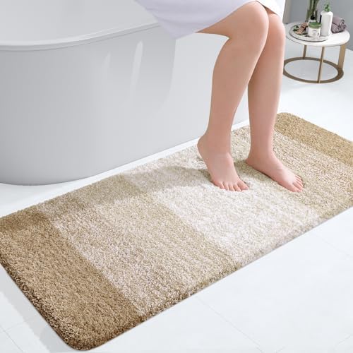OLANLY Bathroom Runner Rug 44x20, Extra Soft Absorbent Microfiber Bath Rugs