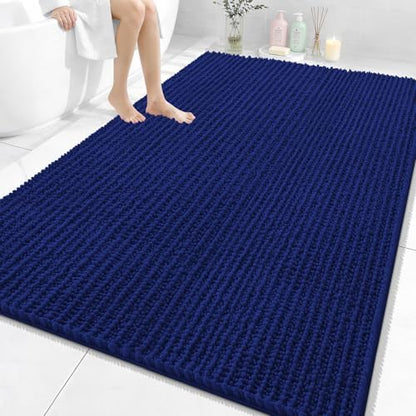 OLANLY Large Bathroom Rugs 70x46, Thick Soft Absorbent Chenille Bath Rugs