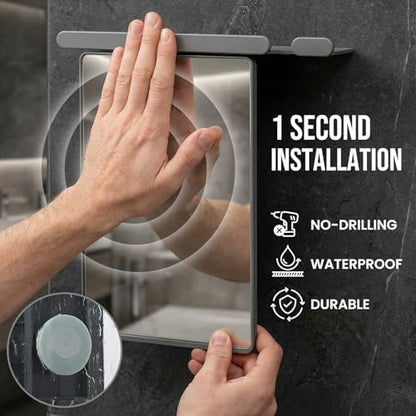 TAILI Shower Mirror Fogless for Shaving,Fogless Mirror for Shower with Tray