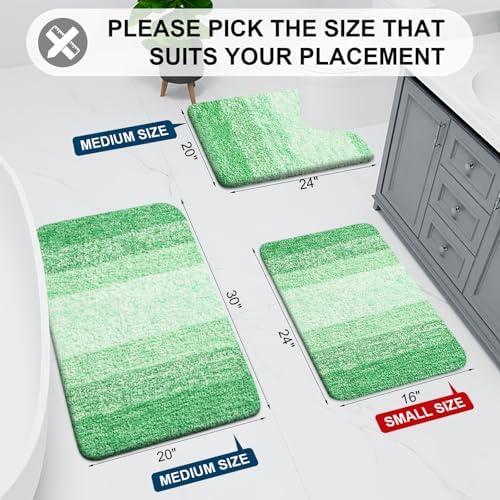 Arotive Microfiber Bathroom Rugs, Shaggy Soft Absorbent Bath Rug, 44x24