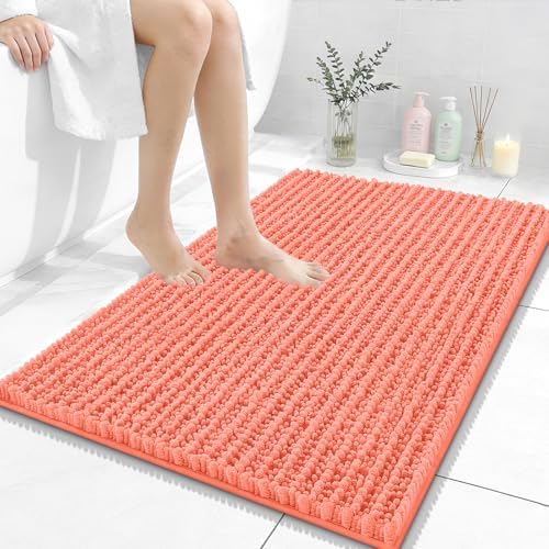 OLANLY Bathroom Rugs 36x24, Thick Soft Absorbent Chenille Bath Rugs