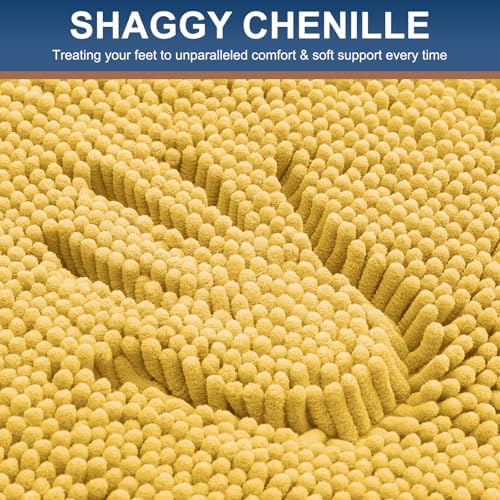 Smiry Bathroom Rugs 30X20, Luxury Chenille Extra Soft Absorbent Bath Mat