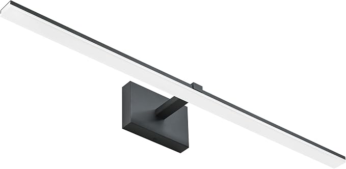 Modern LED Dimmable Vanity Light 40 inch Matte Black Bathroom Wall Lighting Fixtures
