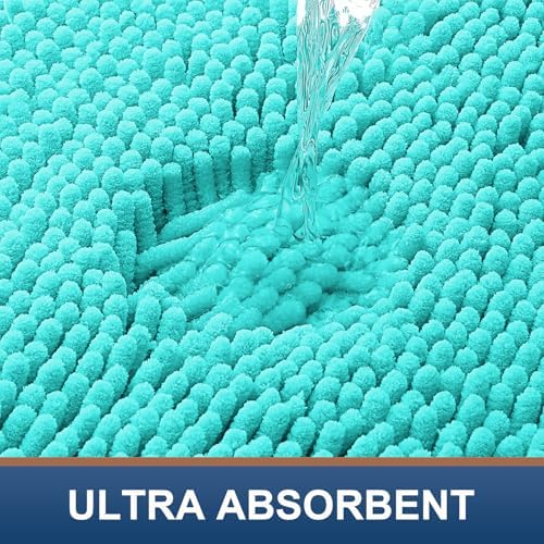 Smiry Bathroom Rugs 36X24, Luxury Chenille Extra Soft Absorbent Bath Mat