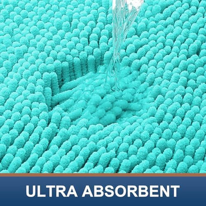 Smiry Bathroom Rugs 36X24, Luxury Chenille Extra Soft Absorbent Bath Mat