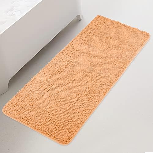 Yeaban Chenille Peach Bathroom Runner Rug 24"x60"