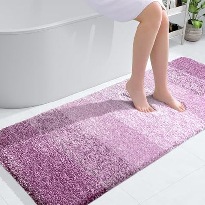 OLANLY Bathroom Runner Rug 54x24, Extra Soft Absorbent Microfiber Bath Rugs