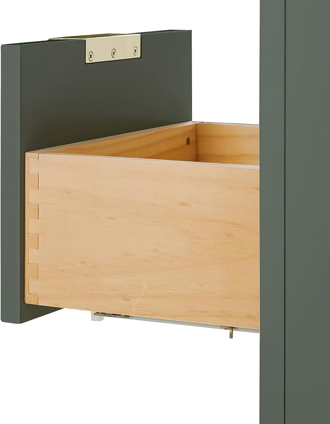 ARIEL Milan 72-inch Bathroom Vanity with Sink,Solid Wood, 1.5-inch Carrara White Quartz Countertop, Double Rectangular Porcelain Sink, Soft Closing Doors, Dovetail Drawers, Vintage Green
