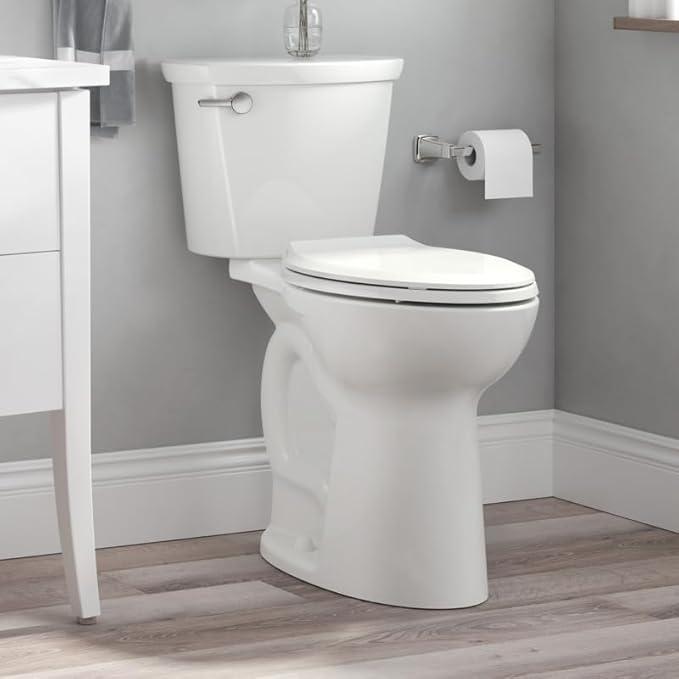 American Standard Toilet 215TB104.020 Cadet PRO Two-Piece, Extra Tall Height, 10 inch Rough In Toilet, Elongated Front, White, 1.28 GPF (TOILET SEAT SOLD SEPARATELY)
