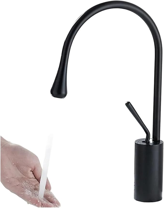 Modern Basin Faucet Brushed Gold Black Silver Faucet Deck Mounted Basin Sink Tap Mixer Hot Cold Brass Tap for Bathroom(Golden Medium)