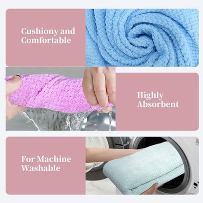 24 Pcs Bath Towel and Washcloths Set for Bathroom, Multicolor