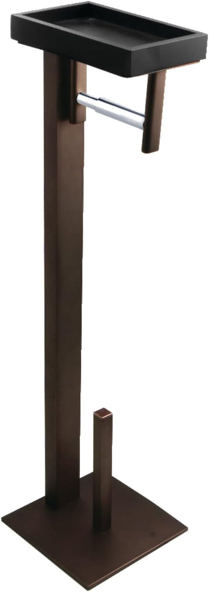 Kingston Brass SCC8505 Edenscape Freestanding Toilet Paper Holder with Storage Shelf, Oil Rubbed Bronze 7.88 x 7.88 x 29.13