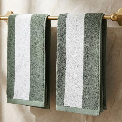 Decorative Hand Towels Set of 2 - Soft Boho Cotton for Bathroom or Kitchen