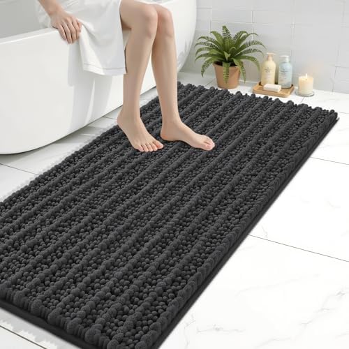 Arotive Bathroom Rugs Mat 40x24, Soft Absorbent Chenille Shaggy Bath Mat