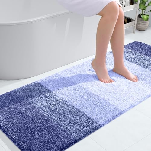 OLANLY Bathroom Runner Rug 59x24, Extra Soft Absorbent Microfiber Bath Rugs