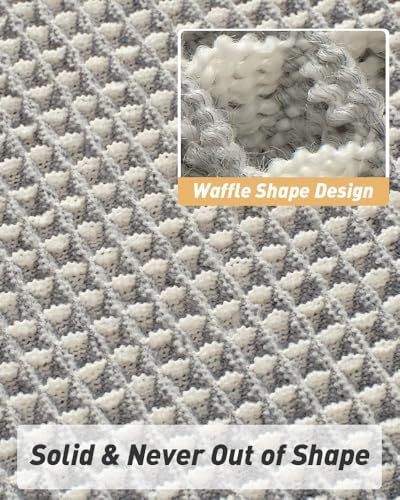 Upgraded Waffle Bath Mat Ultra Absorbent Non Slip Bathroom Mat, 18" x 30"