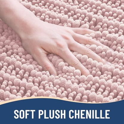 Arotive Bathroom Rugs Mat 34x21, Soft Absorbent Chenille Shaggy Bath Mat