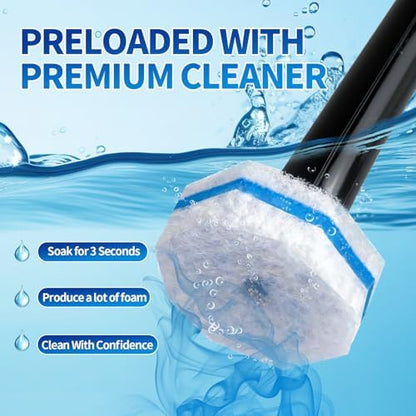 Disposable Toilet Bowl Brush with 36 Count Refills, Toilet Cleaning Stick,Toilet Bowl Cleaner Holder and Set, Toilet Cleaning System Starter Kit