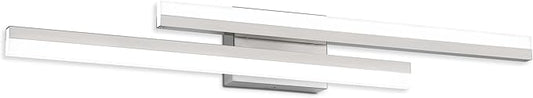 PRESDE 32inch LED Vanity Light Brushed Nickel Bathroom Light Fixtures Over Mirror Modern Bath Wall Lighting Bar