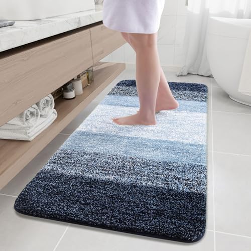 Arotive Microfiber Bathroom Rugs, Shaggy Soft Absorbent Bath Rug, 59x24