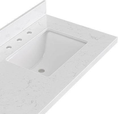 Isabella 72-inch Vintage Green Bathroom Vanity with Left & Right Rectangle Double Sinks, Carrara White Quartz Countertop & Backsplash, Solid Wood Frame, Soft-Closing & Dovetail Drawers