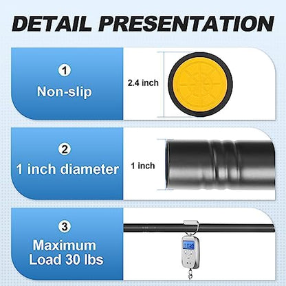 CorkLatta Black Shower Curtain Rod 32 to 43 Inch,1 Inch Diameter Adjustable Spring Tension Stainless Steel Telescoping Rod,Easy Install,No Rust