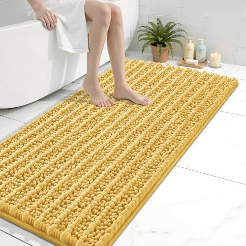 Arotive Bathroom Rugs Mat 40x24, Soft Absorbent Chenille Shaggy Bath Mat