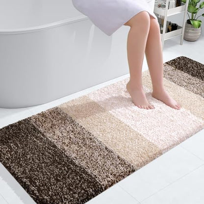 OLANLY Bathroom Runner Rug 54x24, Extra Soft Absorbent Microfiber Bath Rugs