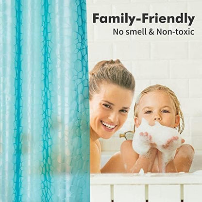 Bostofy Shower Curtain Liner,Waterproof Heavyweight 8g EVA Shower Liner with 3 Magnets and 12 Rustproof Metal Grommets, 72" W x 84" L