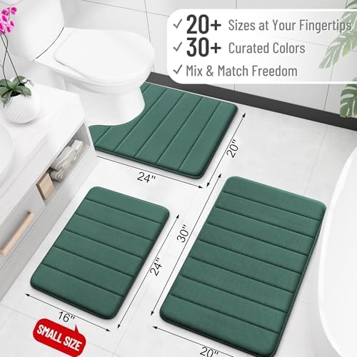 OLANLY Memory Foam Bath Mat 35x24, Super Soft and Absorbent Bathroom Rugs